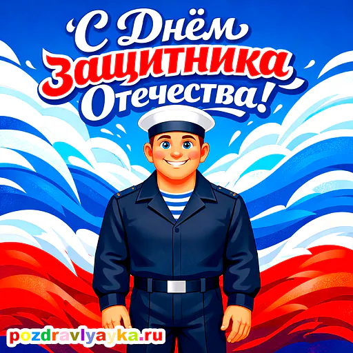 Открытка «23 февраля» — мультяшные — № 4