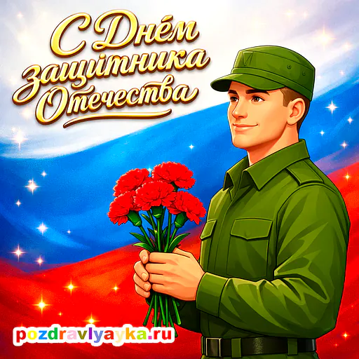 Открытка «23 февраля» — мультяшные — № 7