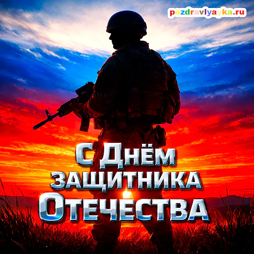 Открытка «23 февраля» — полуреалистичные — № 4