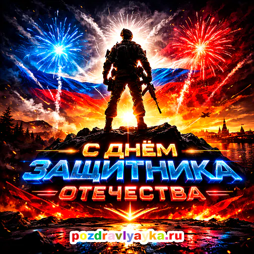 Открытка «23 февраля» — полуреалистичные — № 5