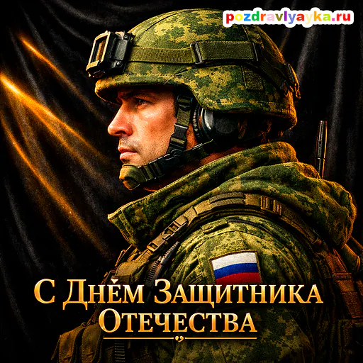 Открытка «23 февраля» — полуреалистичные — № 7