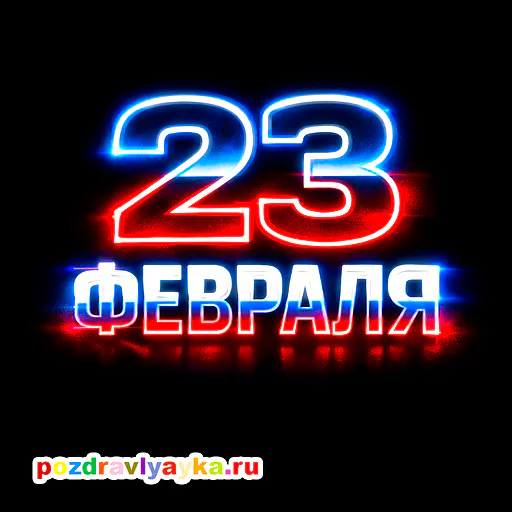 Открытка «23 февраля» — типографические — № 7