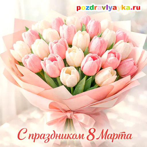 Открытка «8 марта» — цветы — № 2