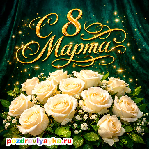 Открытка «8 марта» — цветы — № 4