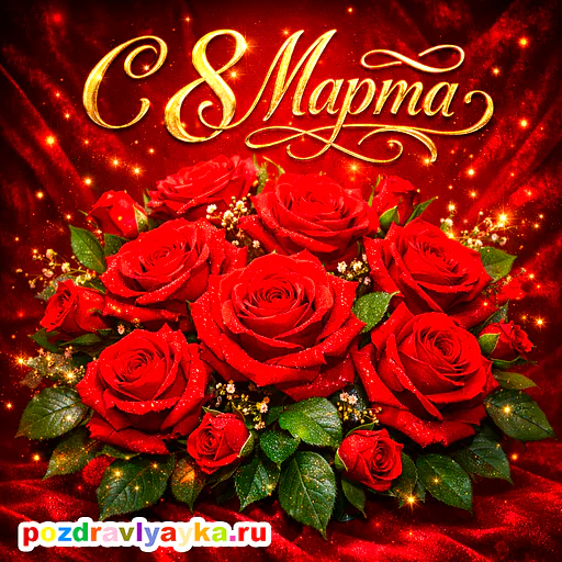 Открытка «8 марта» — цветы — № 5