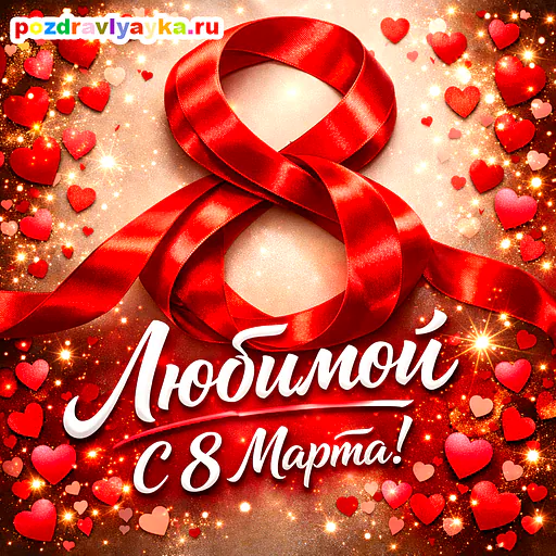 Открытка «8 марта» — любимой — № 4
