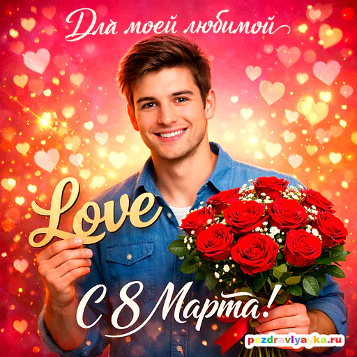 Открытка «8 марта» — любимой — № 5