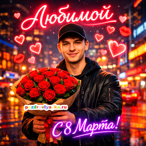 Открытка «8 марта» — любимой — № 7