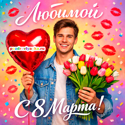 Открытка «8 марта» — любимой — № 9