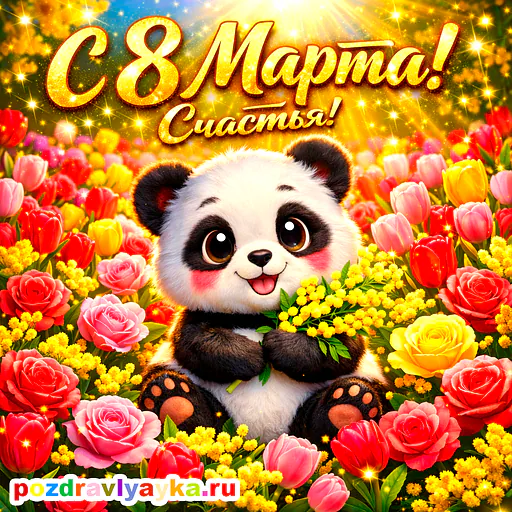 Открытка «8 марта» — мультяшные — № 9