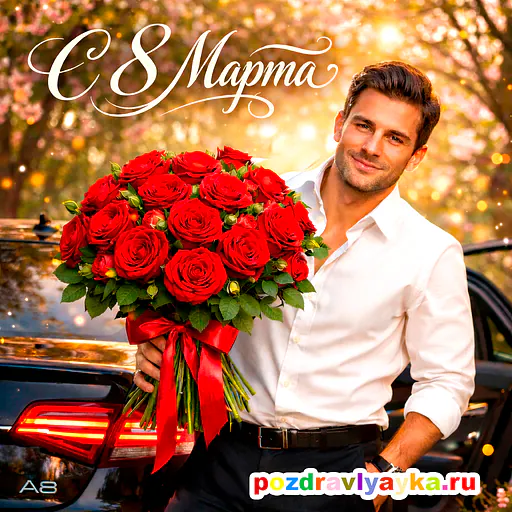 Открытка «8 марта» — реалистичные — № 10