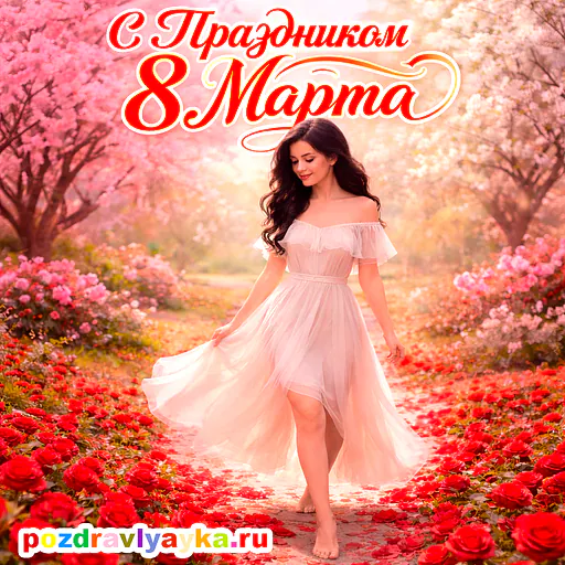 Открытка «8 марта» — реалистичные — № 11