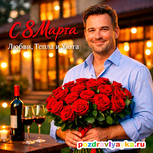 Открытка «8 марта» — реалистичные — № 3