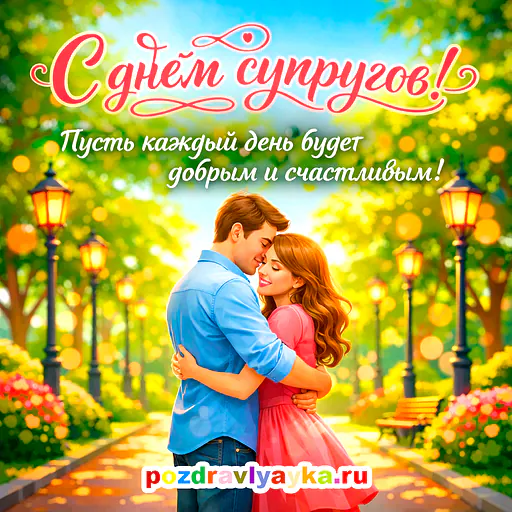 Открытка «День супругов» — мультяшные — № 3