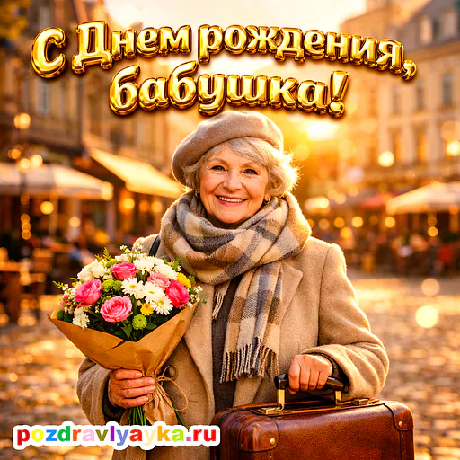 Открытка «День рождения» — реалистичные, для бабушке — № 2