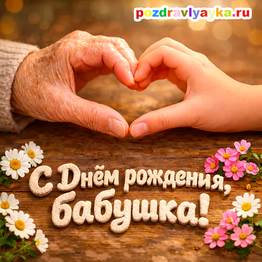 Открытка «День рождения» — реалистичные, для бабушке — № 3