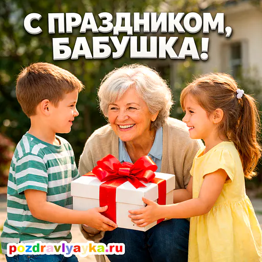 Открытка «День рождения» — реалистичные, для бабушке — № 5