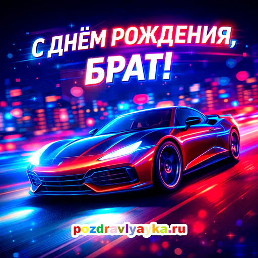 Открытка «День рождения» — мультяшные, для брата — № 39