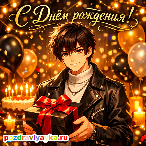 Открытка «День рождения» — аниме, для для каждого — № 2