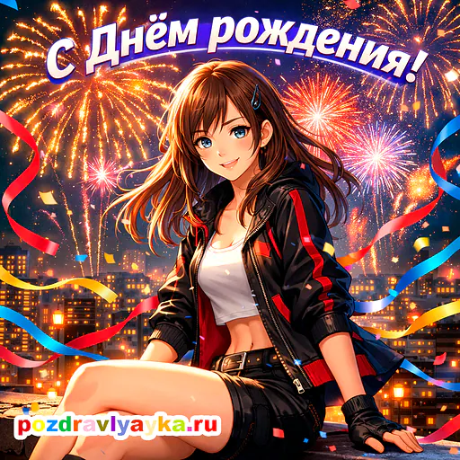 Открытка «День рождения» — аниме, для для каждого — № 4