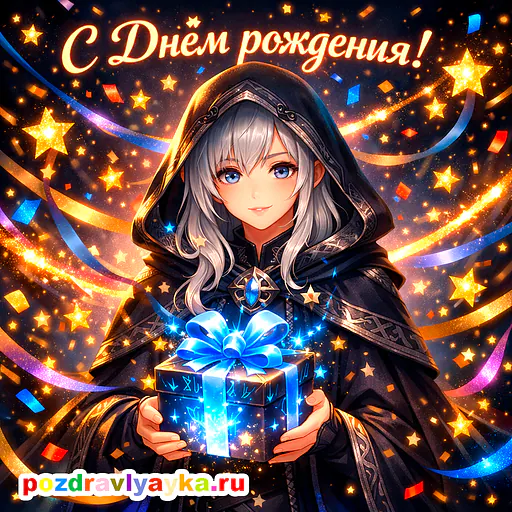 Открытка «День рождения» — аниме, для для каждого — № 8