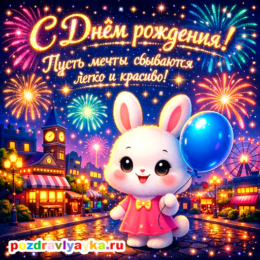 Открытка «День рождения» — мультяшные, для для каждого — № 4