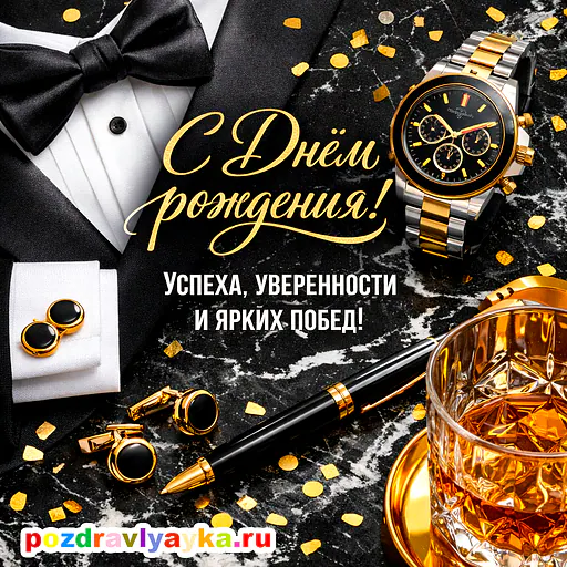 Открытка «День рождения» — роскошные, для для каждого — № 11