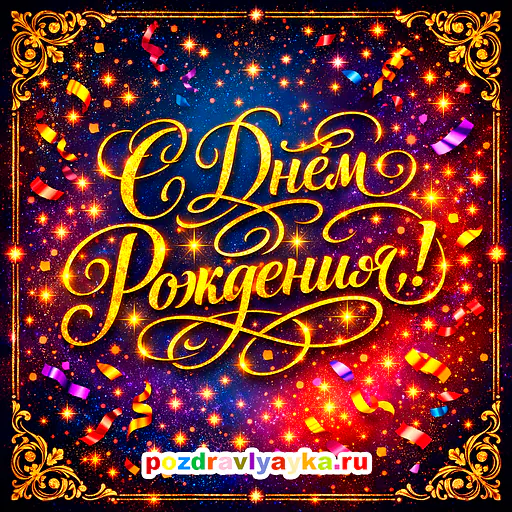 Открытка «День рождения» — типографические, для для каждого — № 2