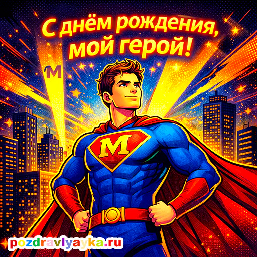 Открытка «День рождения» — мультяшные, для мужу — № 2