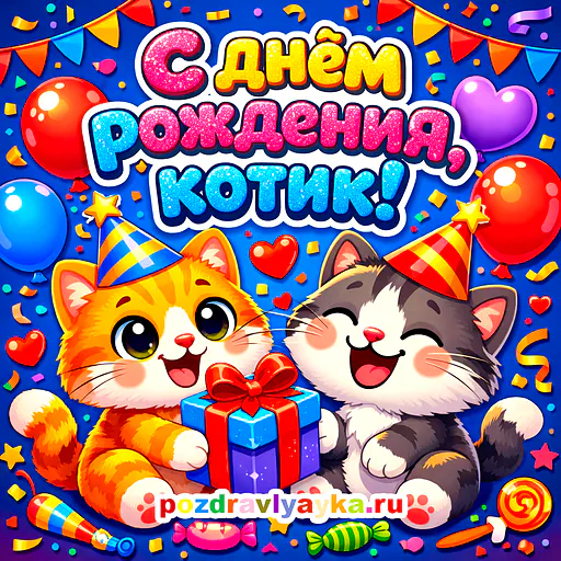 Открытка «День рождения» — мультяшные, для мужу — № 3