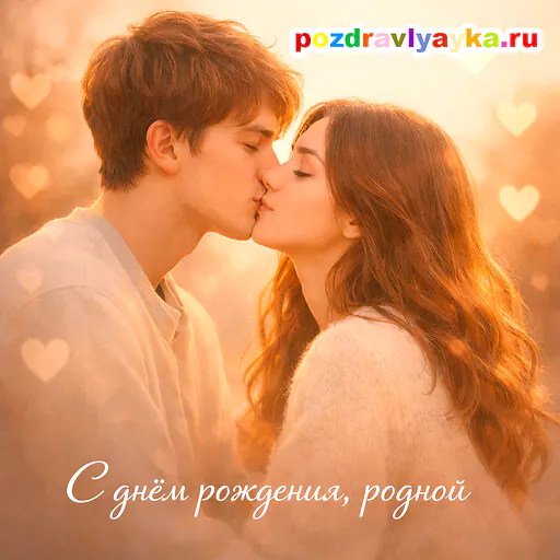 Открытка «День рождения» — романтические, для мужу — № 12