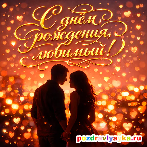 Открытка «День рождения» — романтические, для мужу — № 18