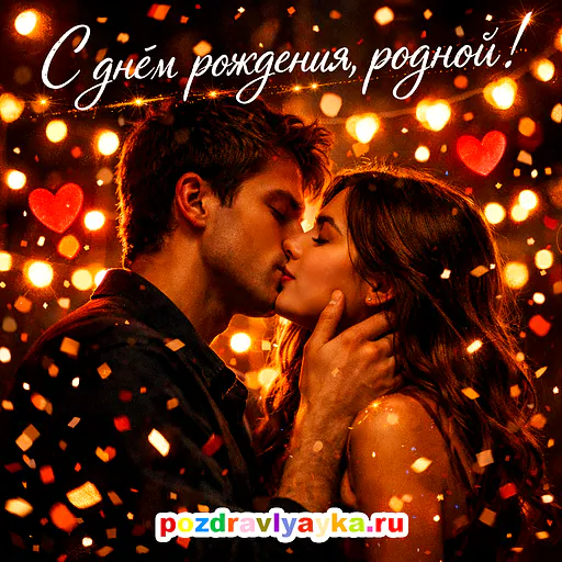 Открытка «День рождения» — романтические, для мужу — № 19