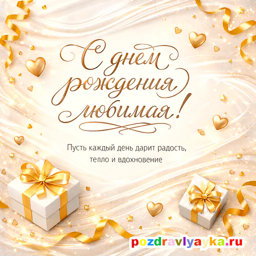 Открытка «День рождения» — романтические, для жене — № 2