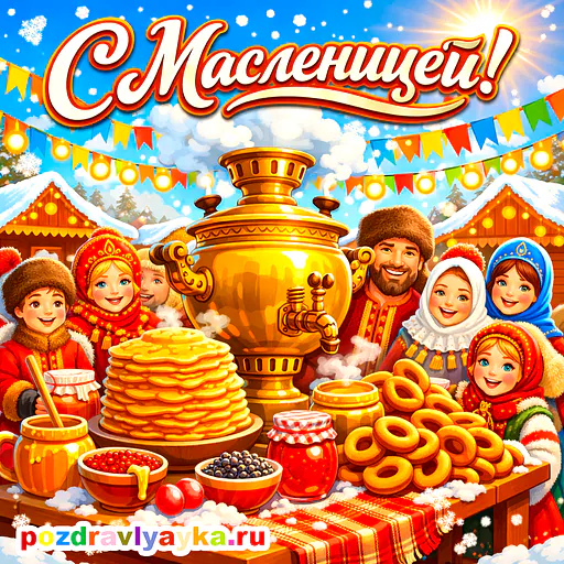 Открытка «Масленица» — мультяшные — № 1