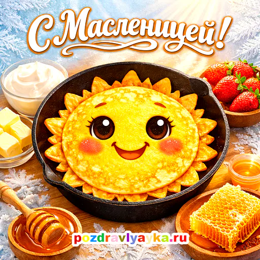 Открытка «Масленица» — мультяшные — № 2