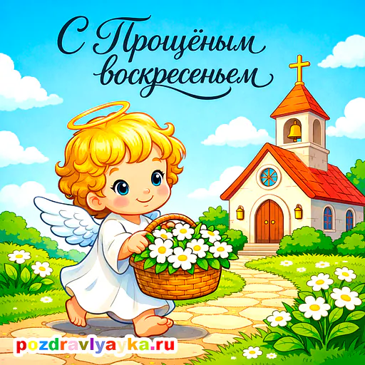 Открытка «Прощёное воскресенье» — мультяшные — № 4