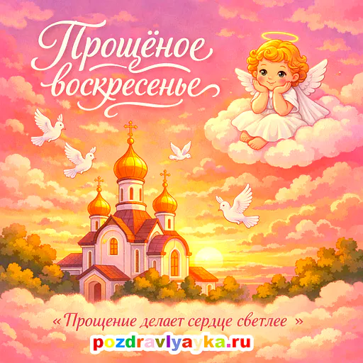Открытка «Прощёное воскресенье» — мультяшные — № 5
