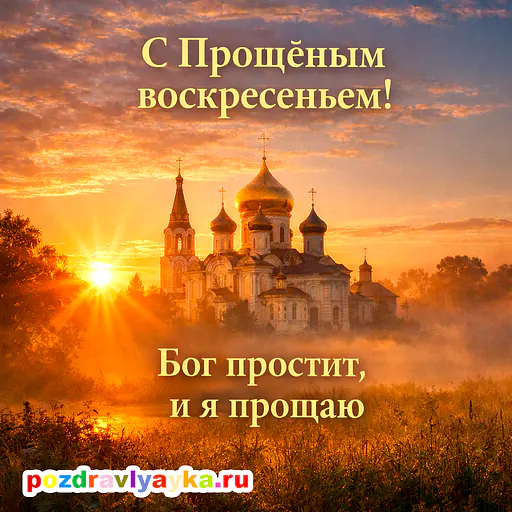 Открытка «Прощёное воскресенье» — полуреалистичные — № 1