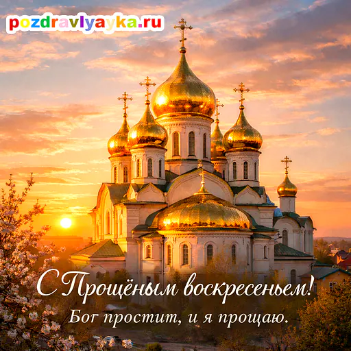 Открытка «Прощёное воскресенье» — полуреалистичные — № 4