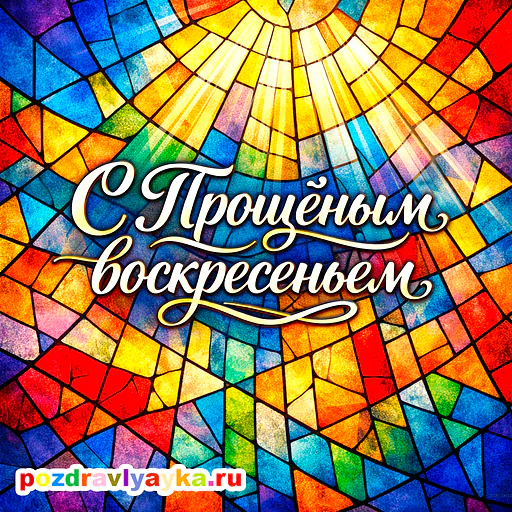 Открытка «Прощёное воскресенье» — типографические — № 1