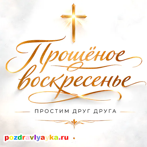 Открытка «Прощёное воскресенье» — типографические — № 2