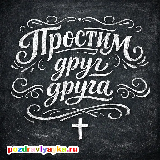 Открытка «Прощёное воскресенье» — типографические — № 4