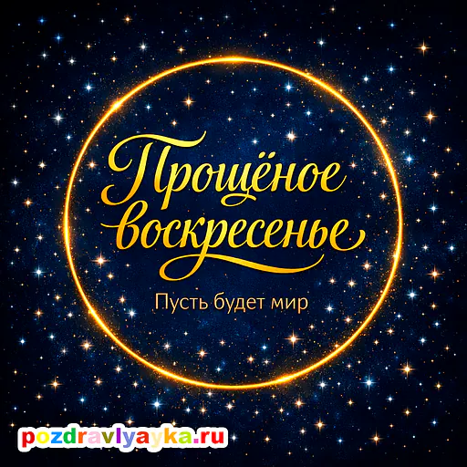 Открытка «Прощёное воскресенье» — типографические — № 7