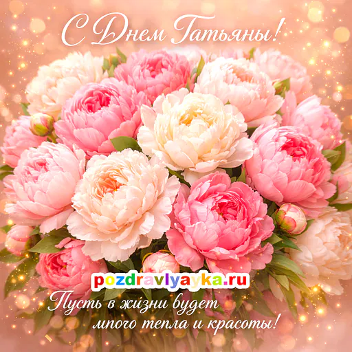 Открытка «Татьянин день» — цветы — № 5