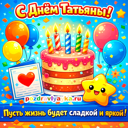 Открытка «Татьянин день» — мультяшные — № 1