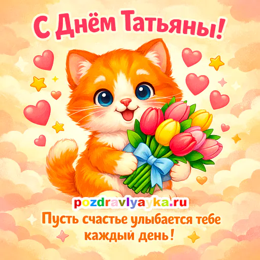 Открытка «Татьянин день» — мультяшные — № 5