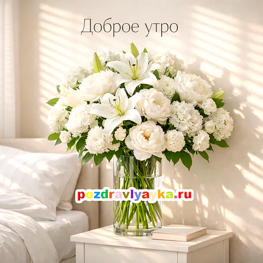 Открытка «Доброе утро» — цветы — № 25
