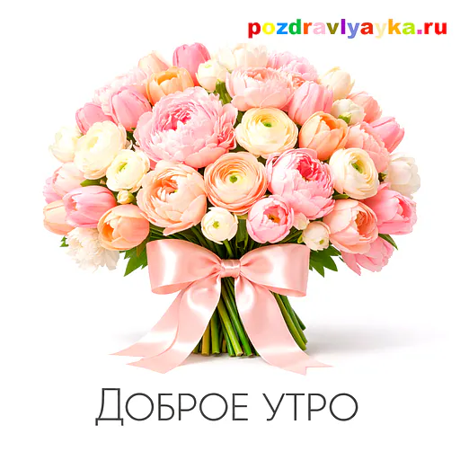 Открытка «Доброе утро» — цветы — № 32