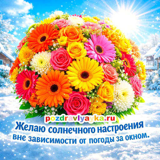 Открытка «Доброе утро» — цветы — № 9